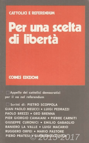 Copertina di Per una scelta di libertà 
